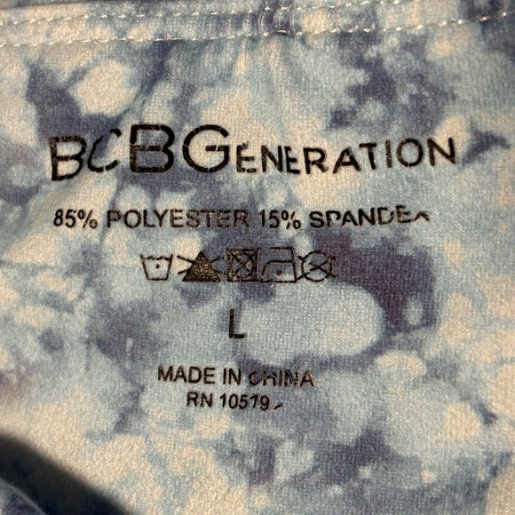 BCBGeneration athletic leggings workout exercise pants Storm blue LG EUC - Picture 5 of 12